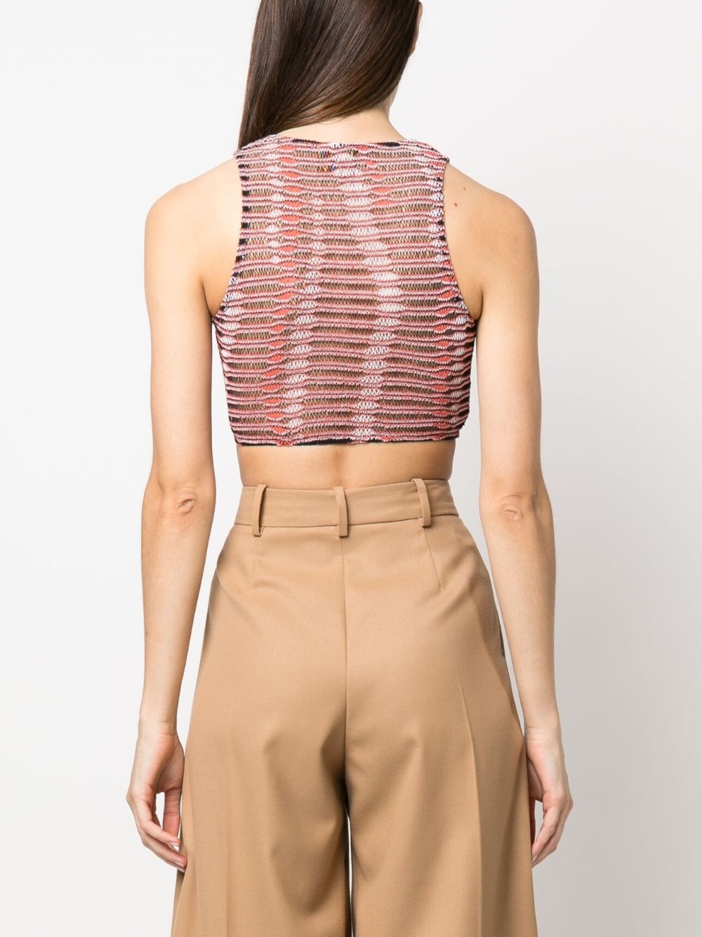 semi-sheer cropped top - 4