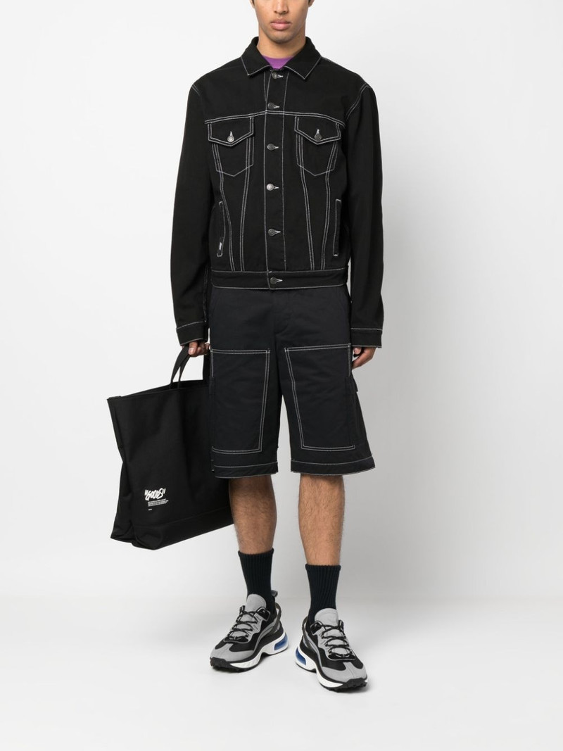 MSGM contrast-stitching bermuda shorts outlook