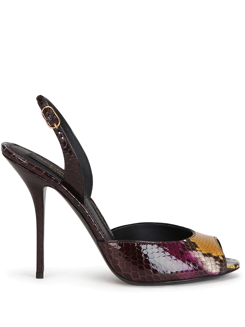 snakeskin effect sandals - 1