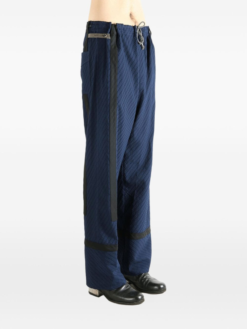Kyan textured contrast-panel trousers 3