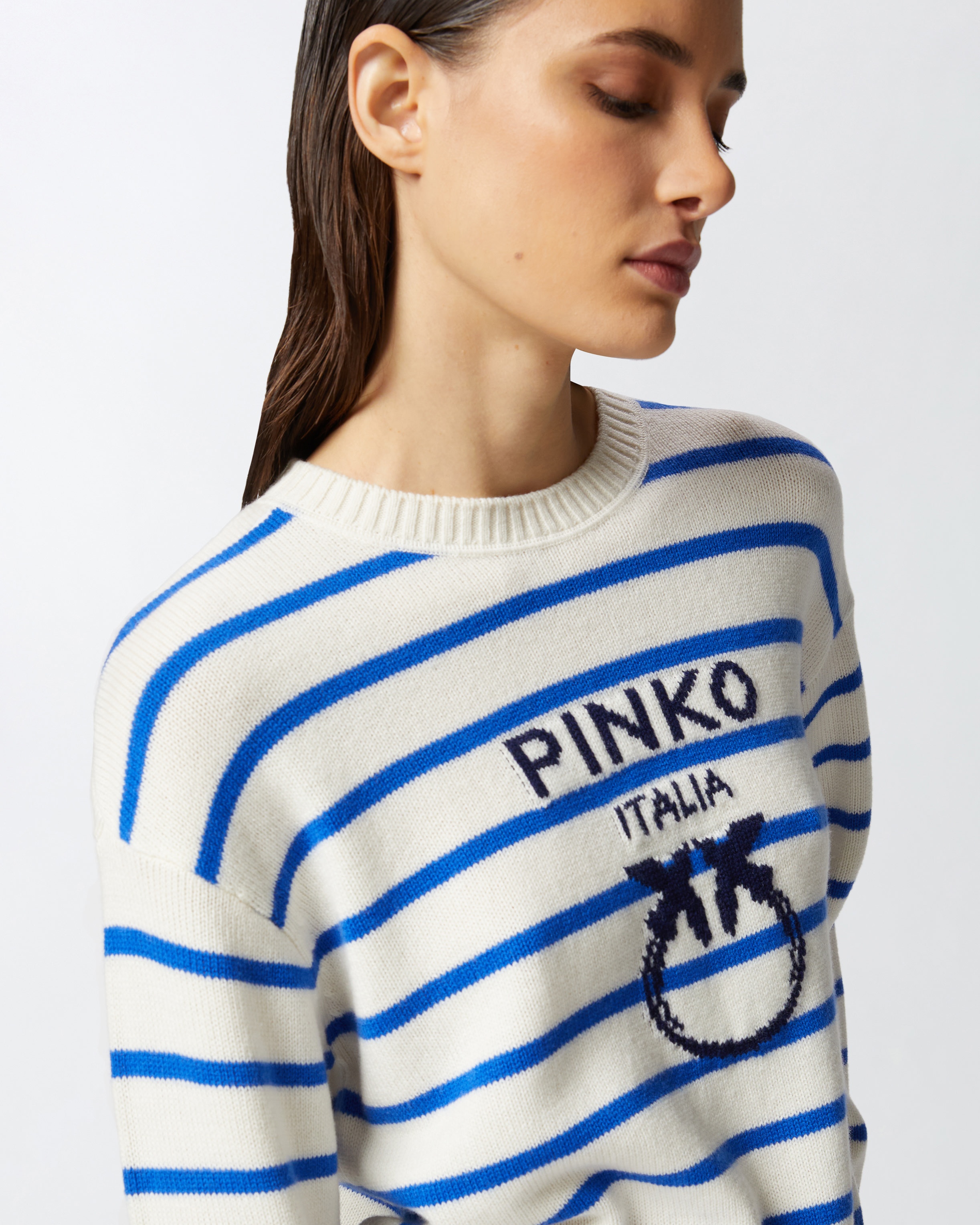 STRIPED SWEATER WITH LOGO - 5