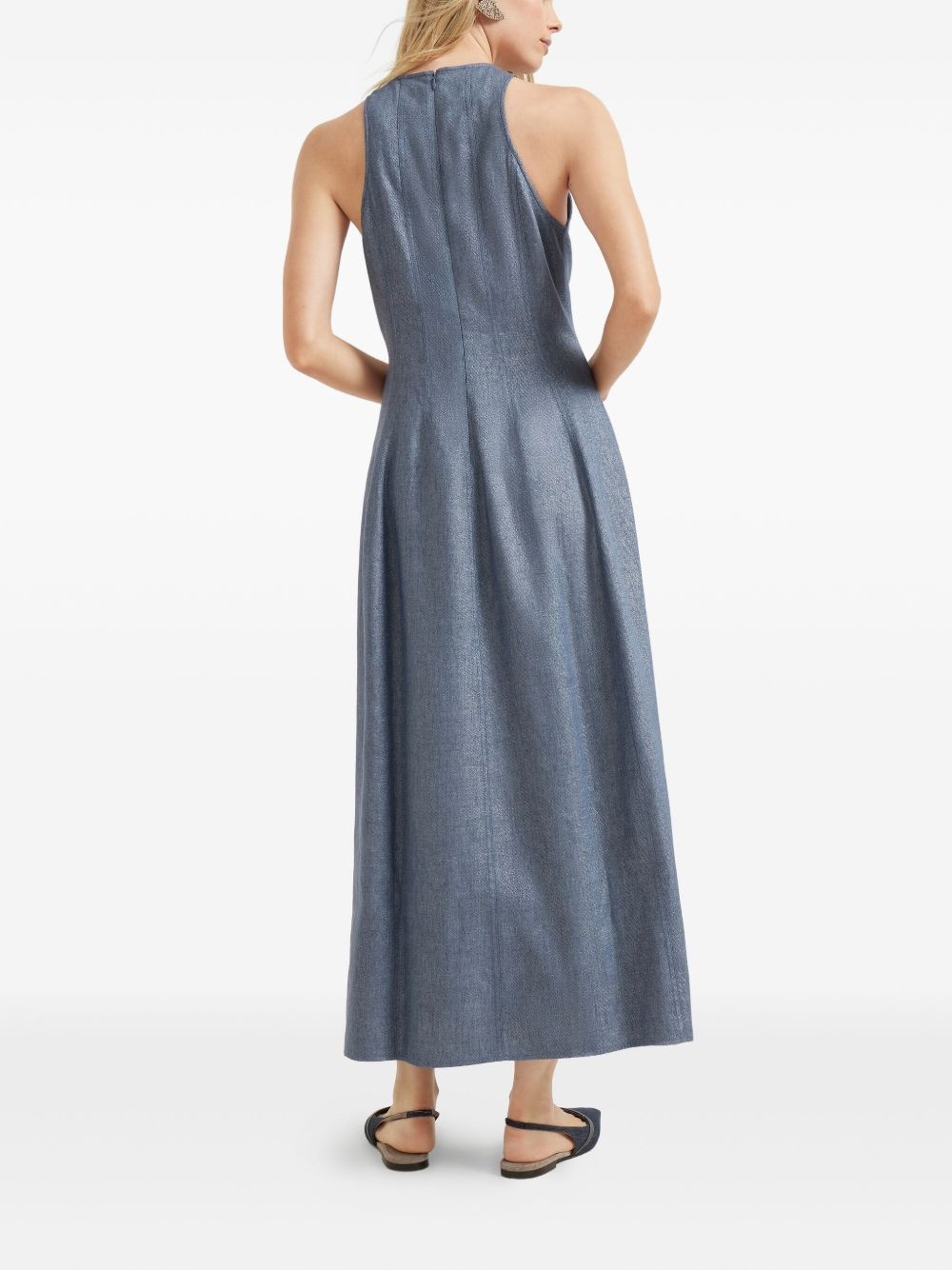 crepe maxi dress - 4