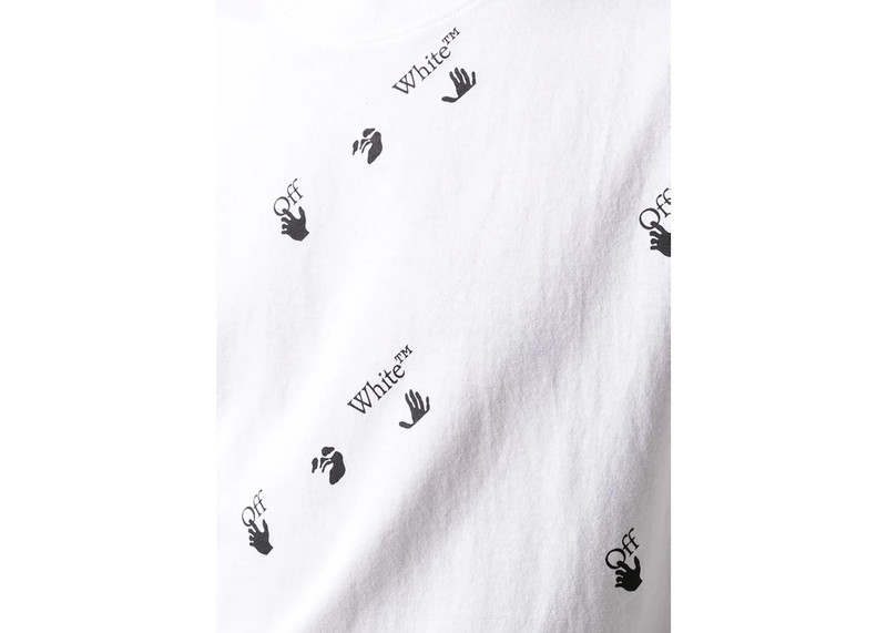 Off-White OFF-WHITE All Over Logo Print T-Shirt White Black outlook