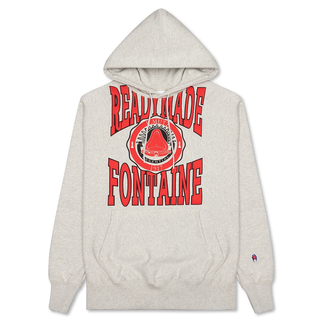 READYMADE R. MUTT HOODIE W/ FOUNTAIN LOGO - GREY - 1