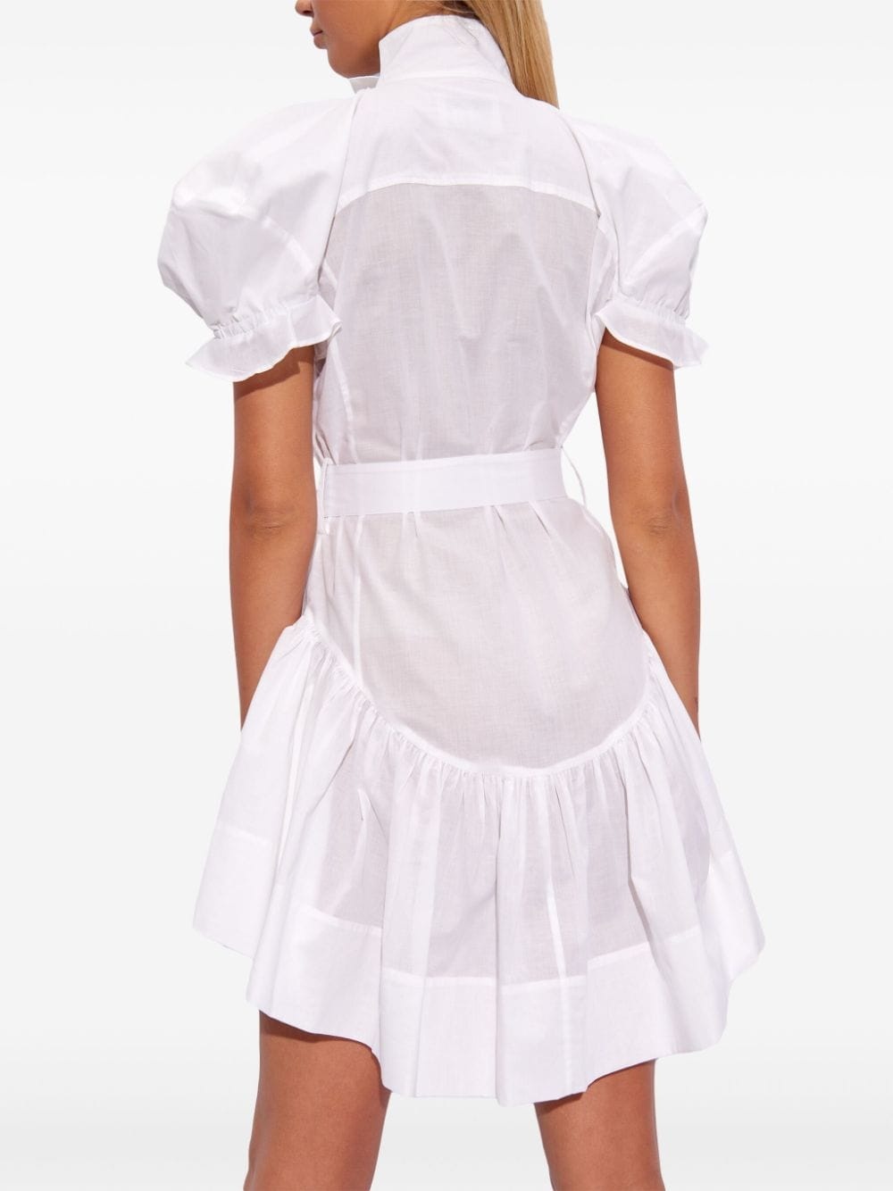 floral-embroidered mini dress - 4