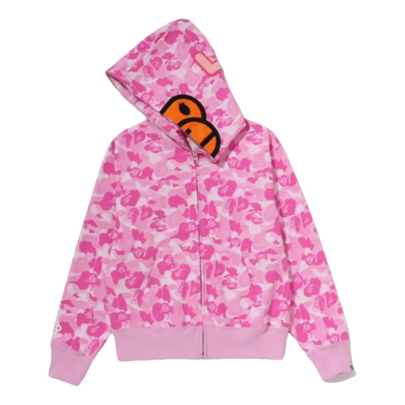 (WMNS) A Bathing Ape Baby Lisa Abc Camo Full Zip Hoodie 'Pink' 2M20-215-301-PNK 1