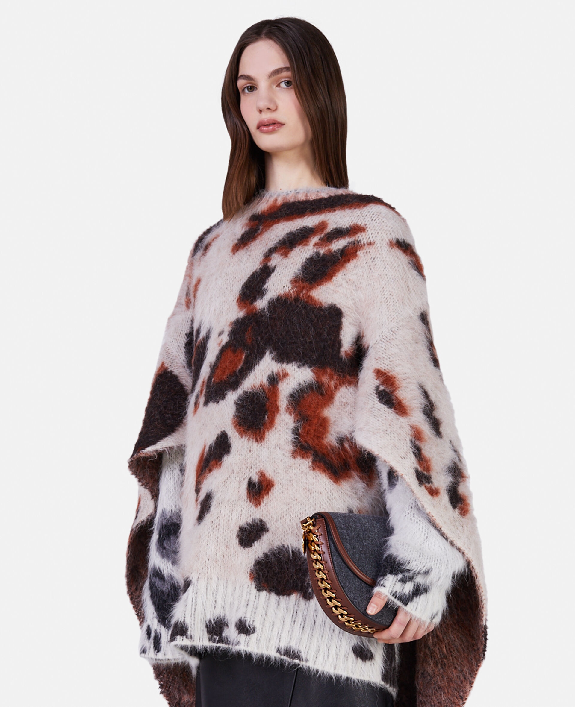 Appaloosa Pony Jacquard Knit Cape Jumper - 4