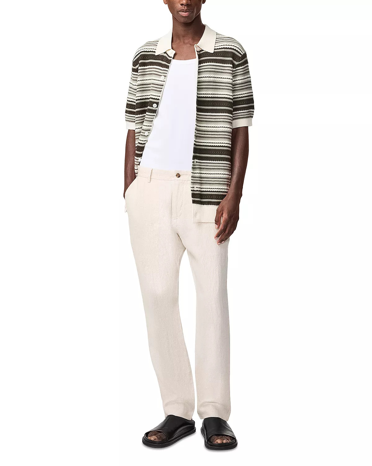 Nolan Regular Fit Polo Cardigan Short Sleeve Sweater - 2