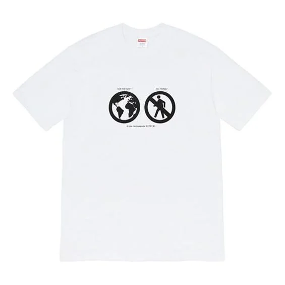 Supreme FW19 Week 1 Save The Planet Tee Earth Short Sleeve Unisex White SUP-FW19-198 - 1