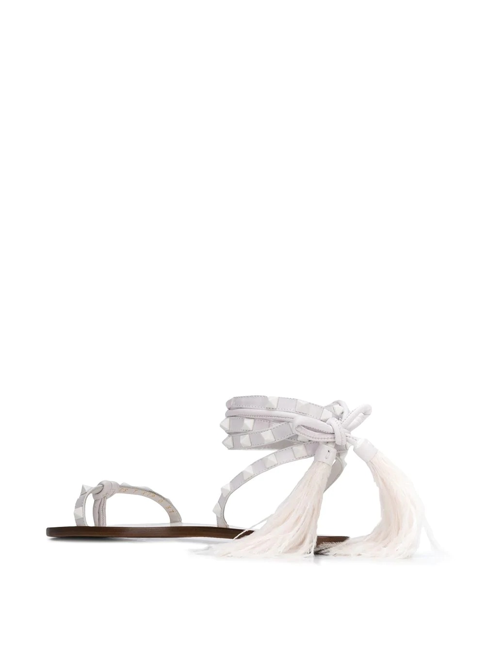 Rockstud feather tassel sandals - 3