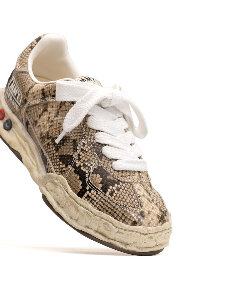 "HERBIE" OG Sole Python Printed Leather Low-top Sneaker 19