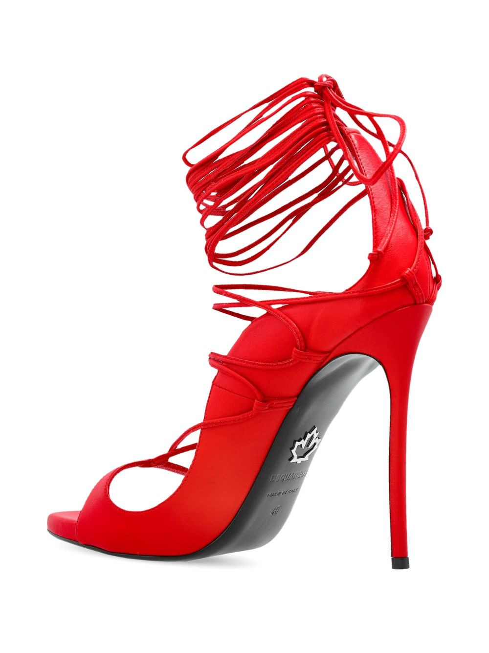 x 120mm Vaquera lace-up heeled sandals - 3
