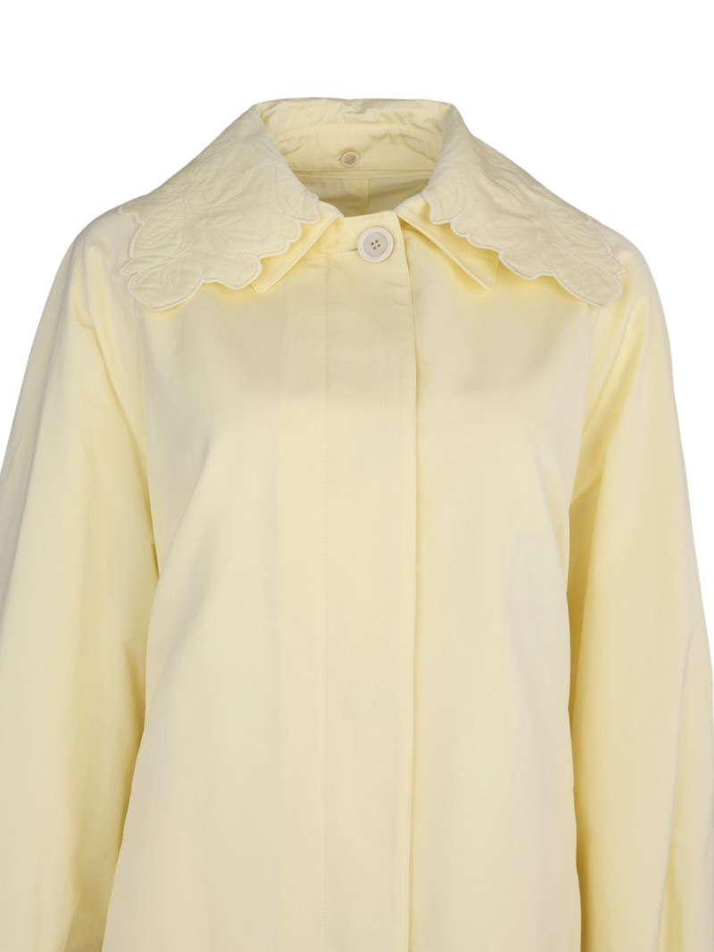 embroidered-collar ottoman trench coat 3