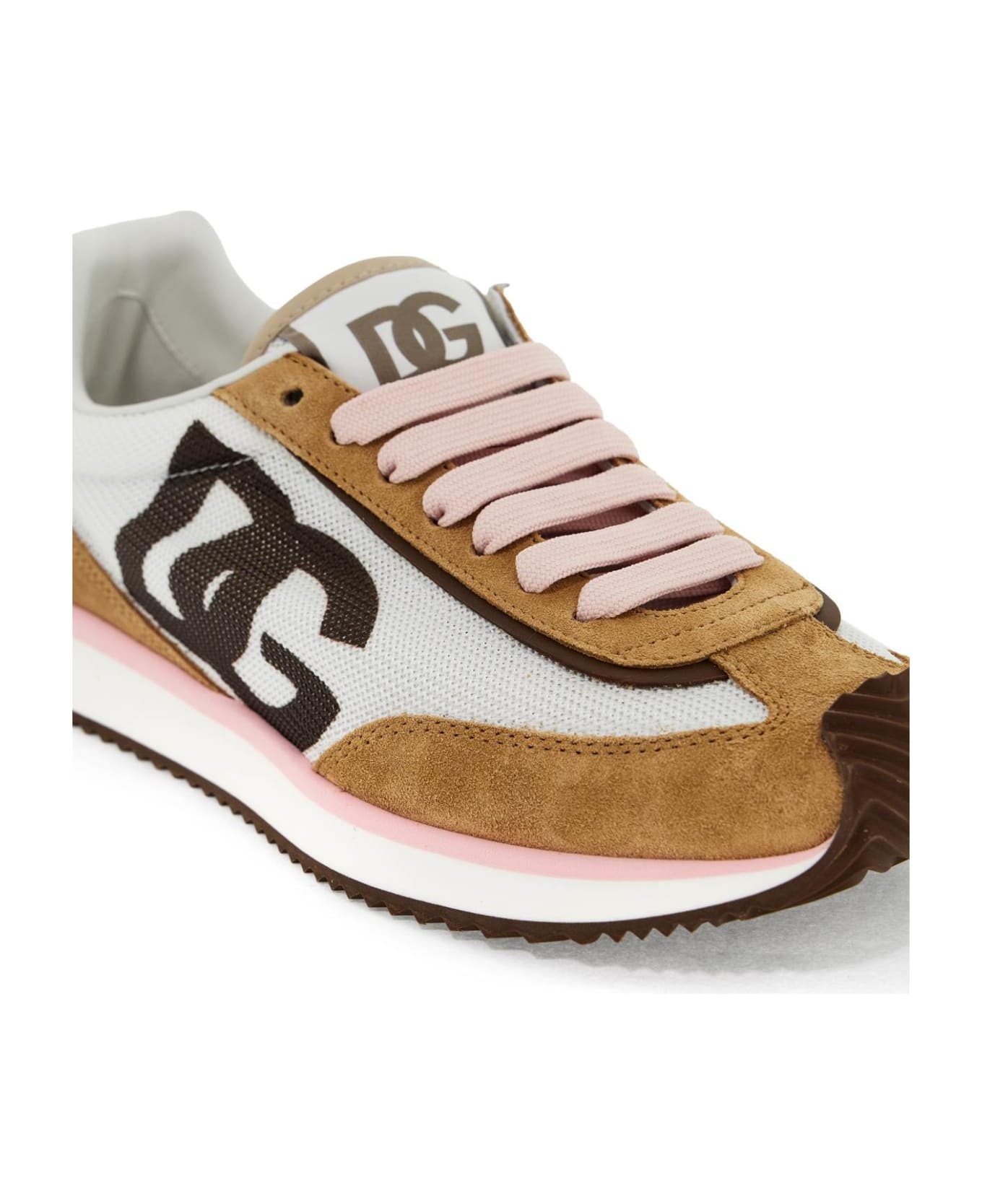 'dragon' Beige Suede Blend Sneakers - 4