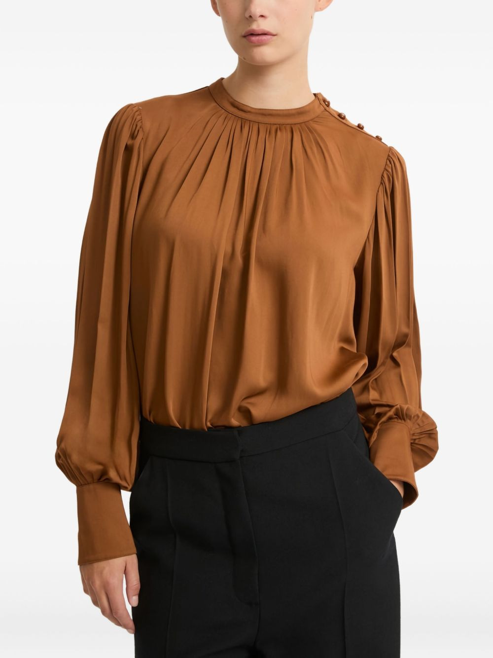 button-embellishment blouse - 4
