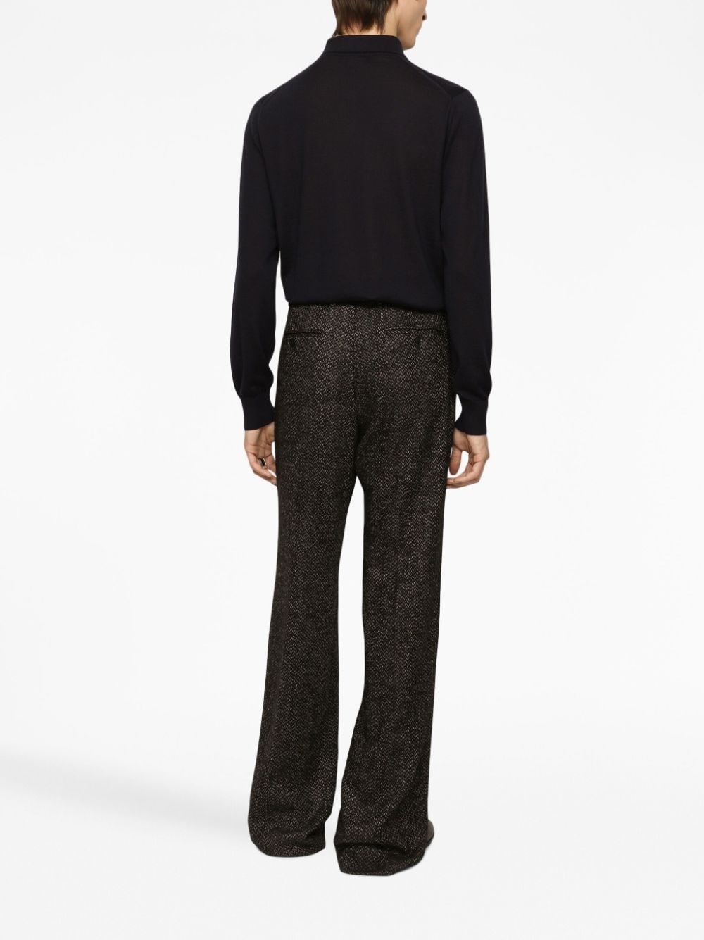logo-embroidered cashmere polo shirt - 4