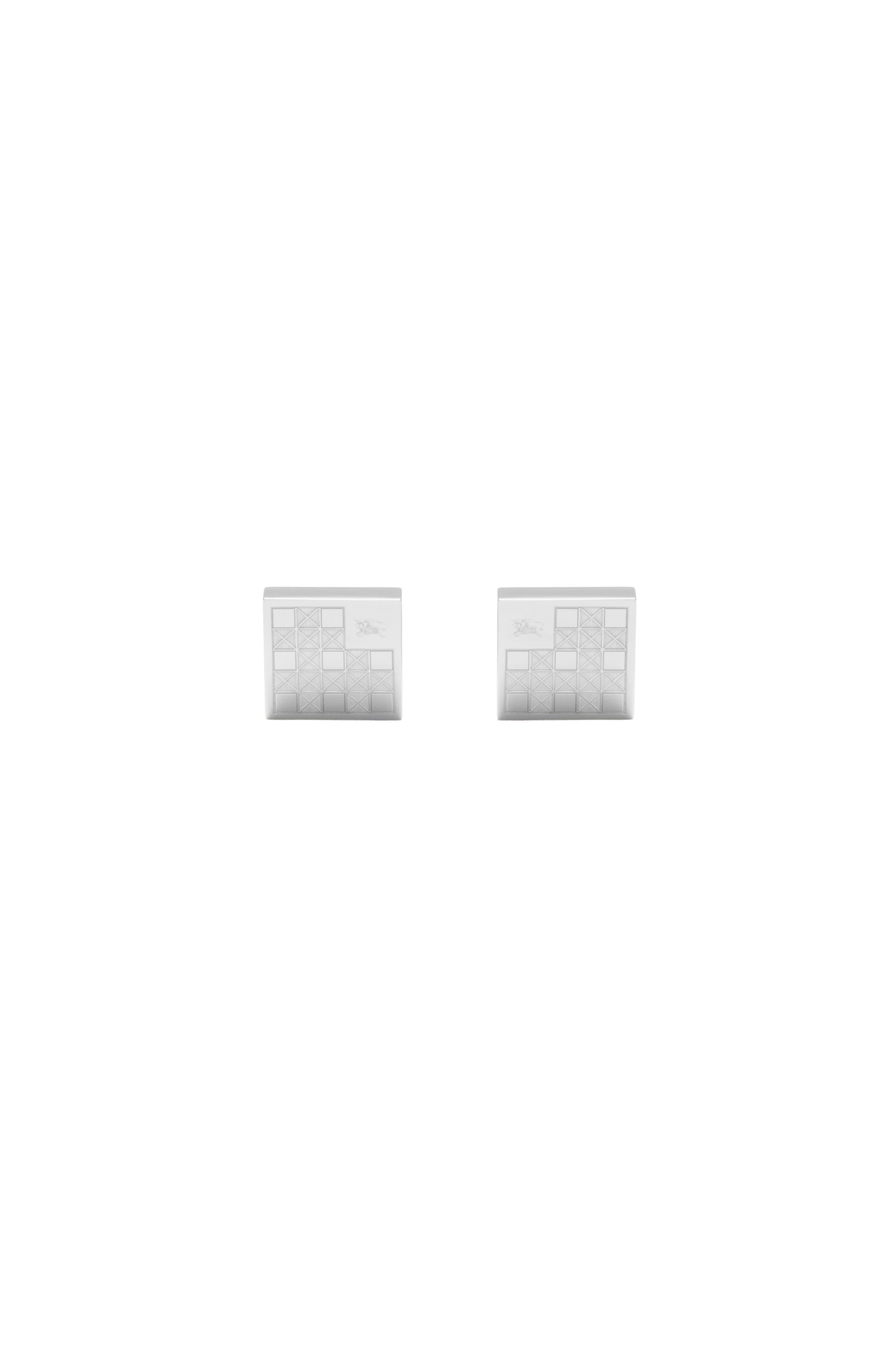 burberry Check Prism Cufflinks in Silver at Nordstrom - 4