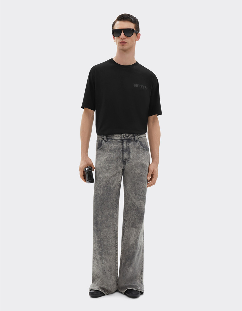 Ferrari Cotton T-shirt with Ferrari logo outlook