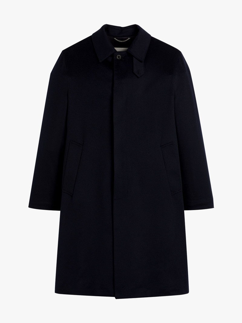 DUNKELD NAVY RAIN SYSTEM CASHMERE 3/4 COAT 1