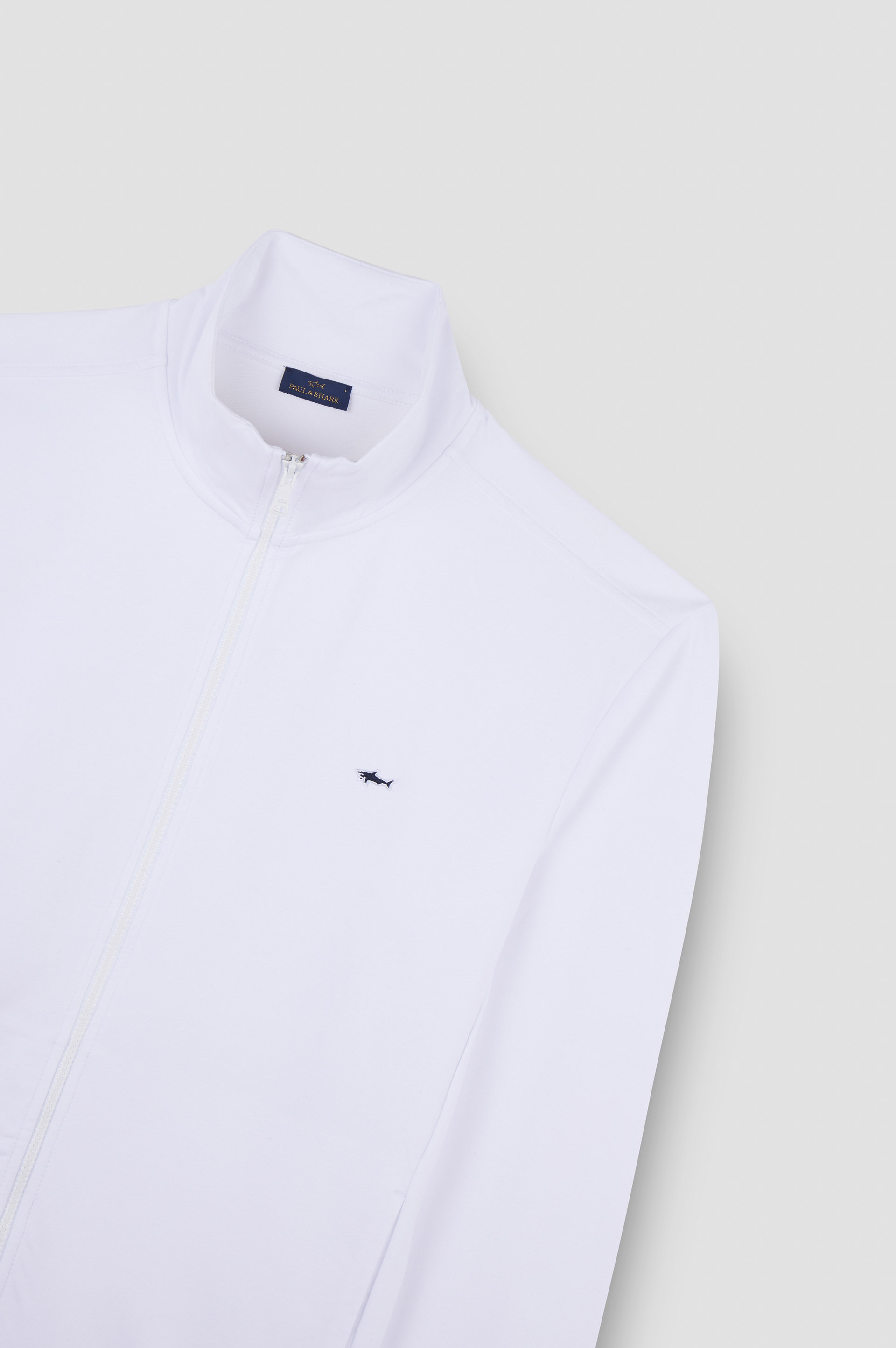 STRETCH FLEECE COTTON ZIP-UP SWEATSHIRT - 5