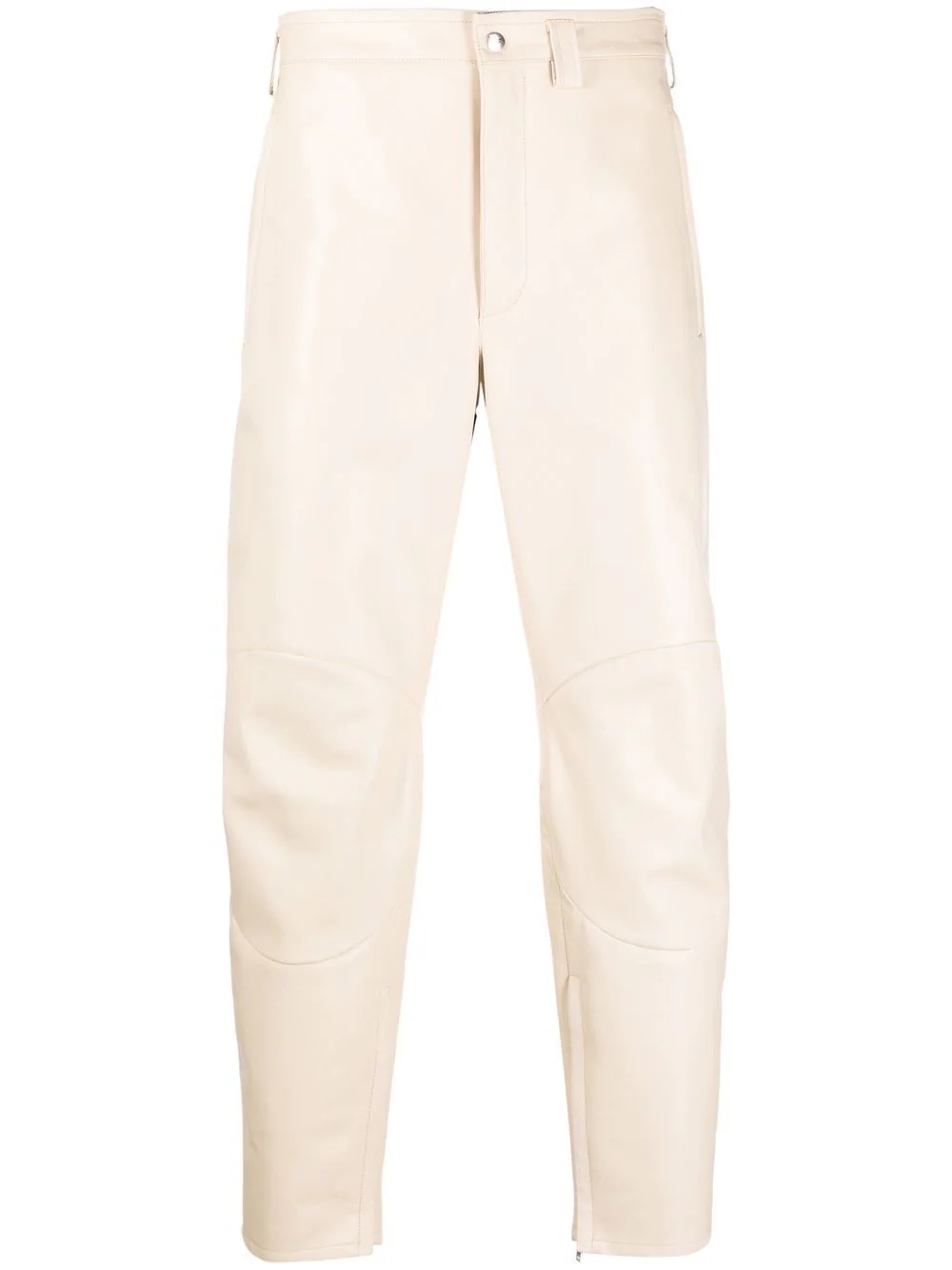 slim-fit leather trousers - 2