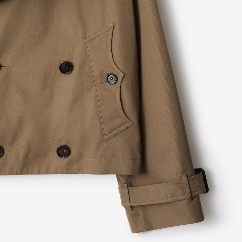 Cropped Gabardine Trench Jacket 6
