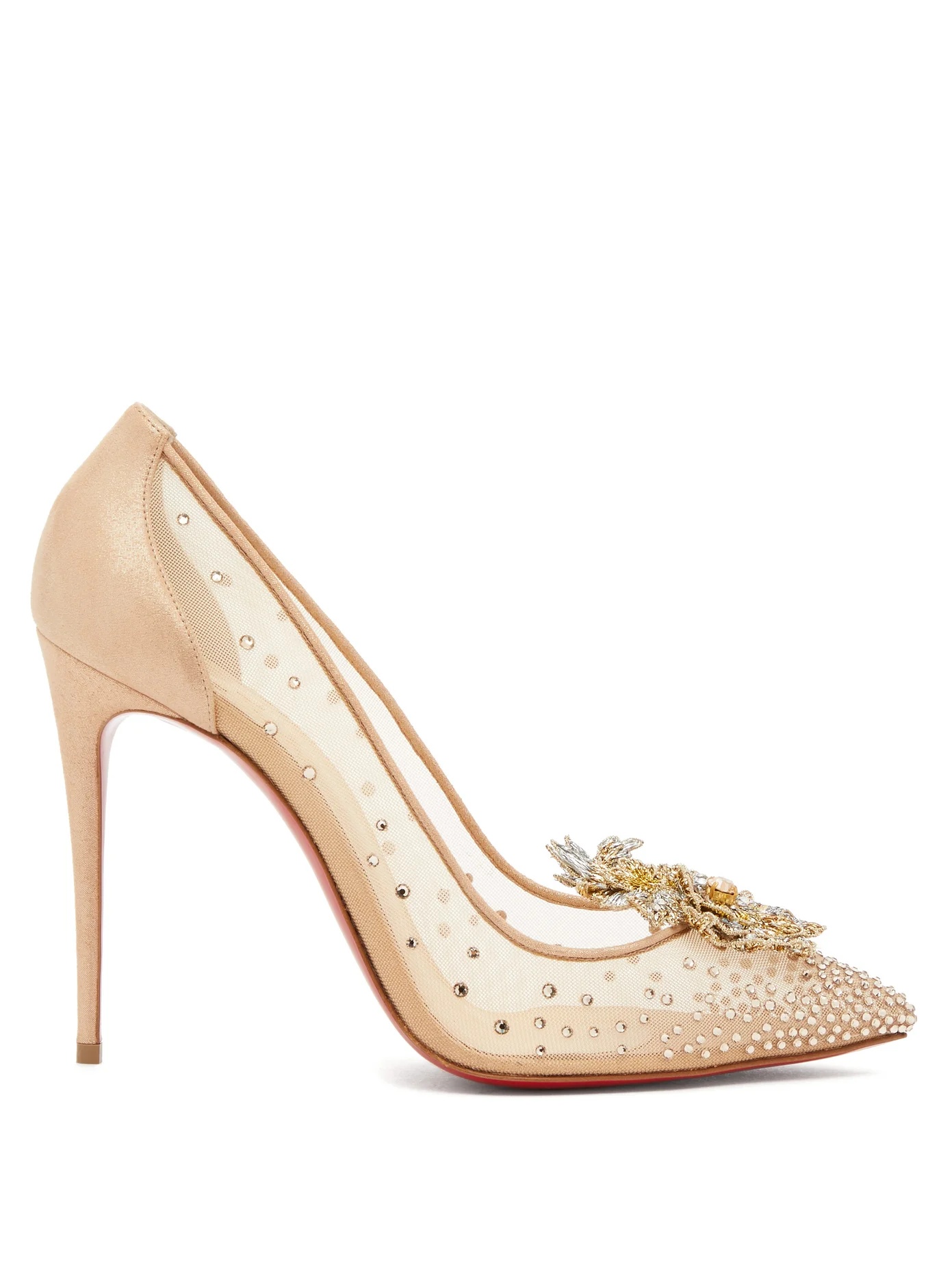 Marenude 100 crystal-embellished mesh pumps - 1