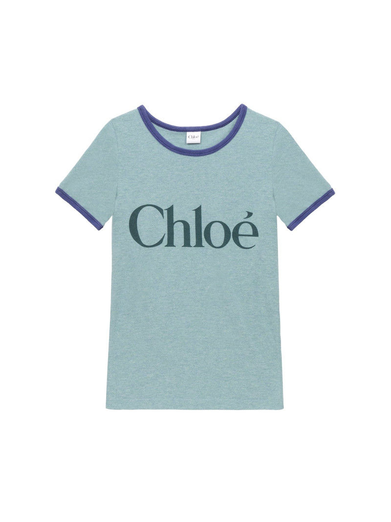 FITTED LOGO T-SHIRT IN COTTON-MIX JERSEY 1