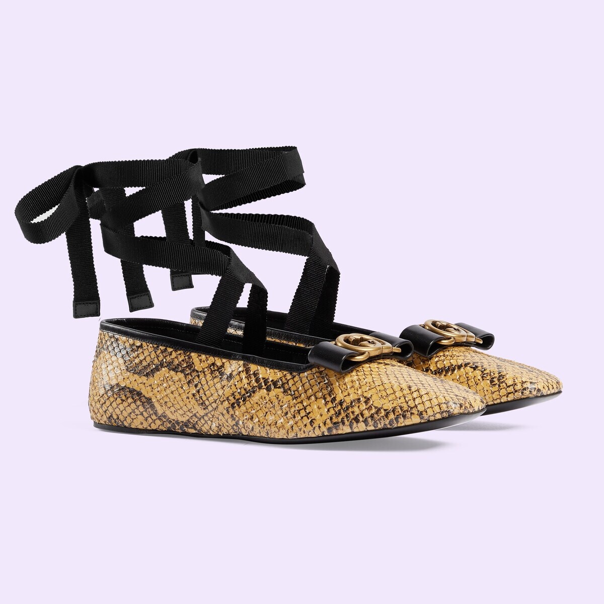 Women's python ballet flat - 2