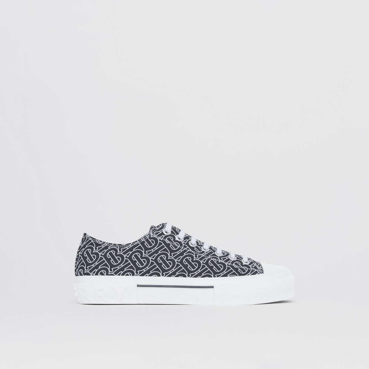 Monogram Print Cotton Sneakers - 2