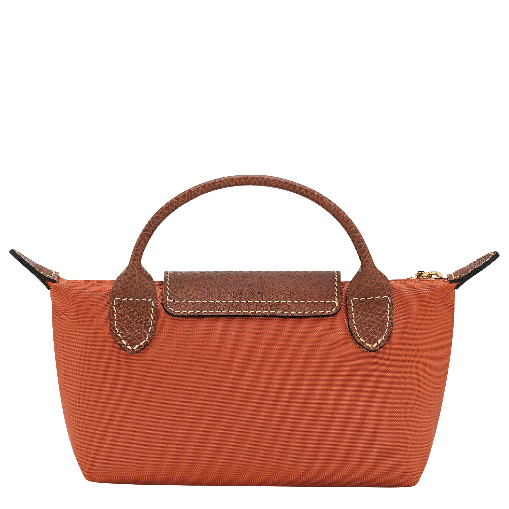 Le Pliage Original Pouch with handle Brick - Recycled canvas - 4