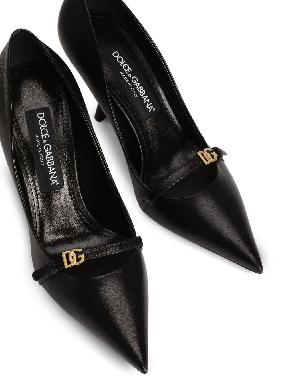 90MM leather pointed-toe pumps - 3