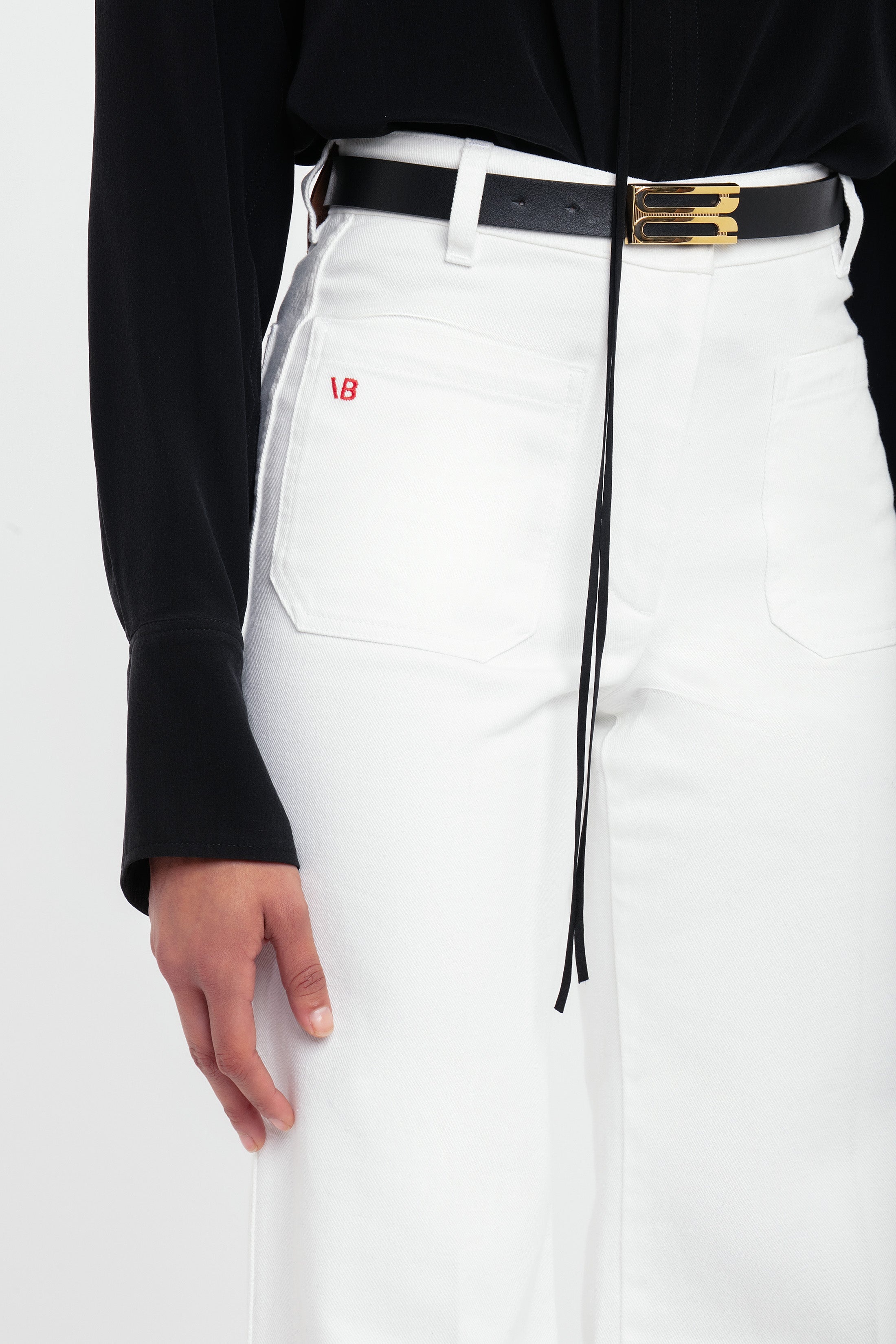 Alina High Waisted Jean In Washed White - 5
