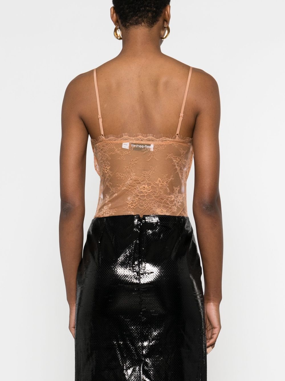 dot-pattern mesh bodysuit - 4