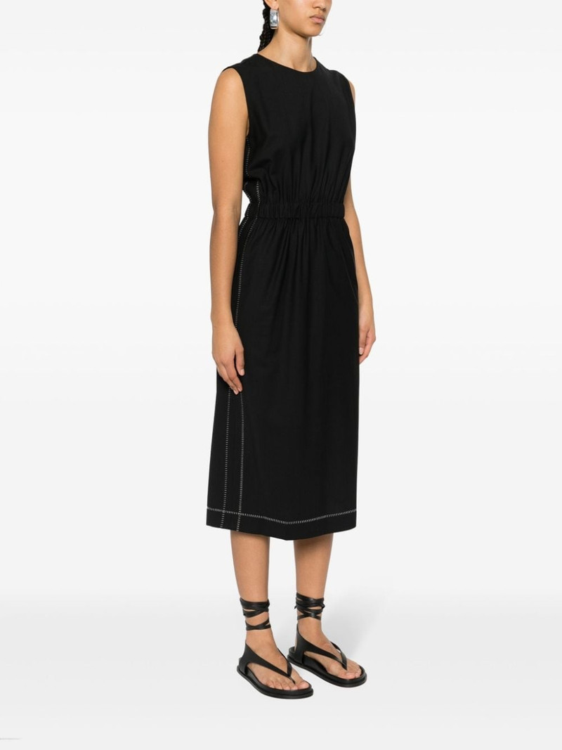 contrast-stitching midi dress 3