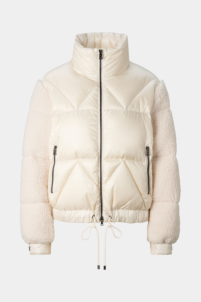 Quiny Down Teddy Jacket in Off-White 1