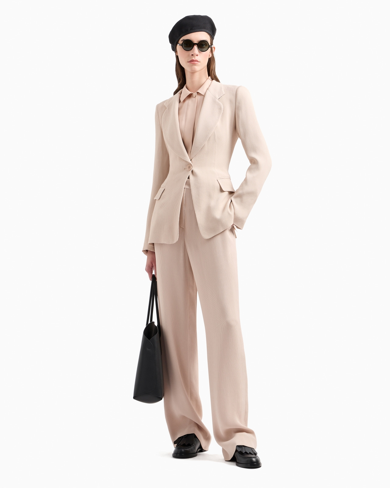 Icon canneté cady palazzo trousers - 4
