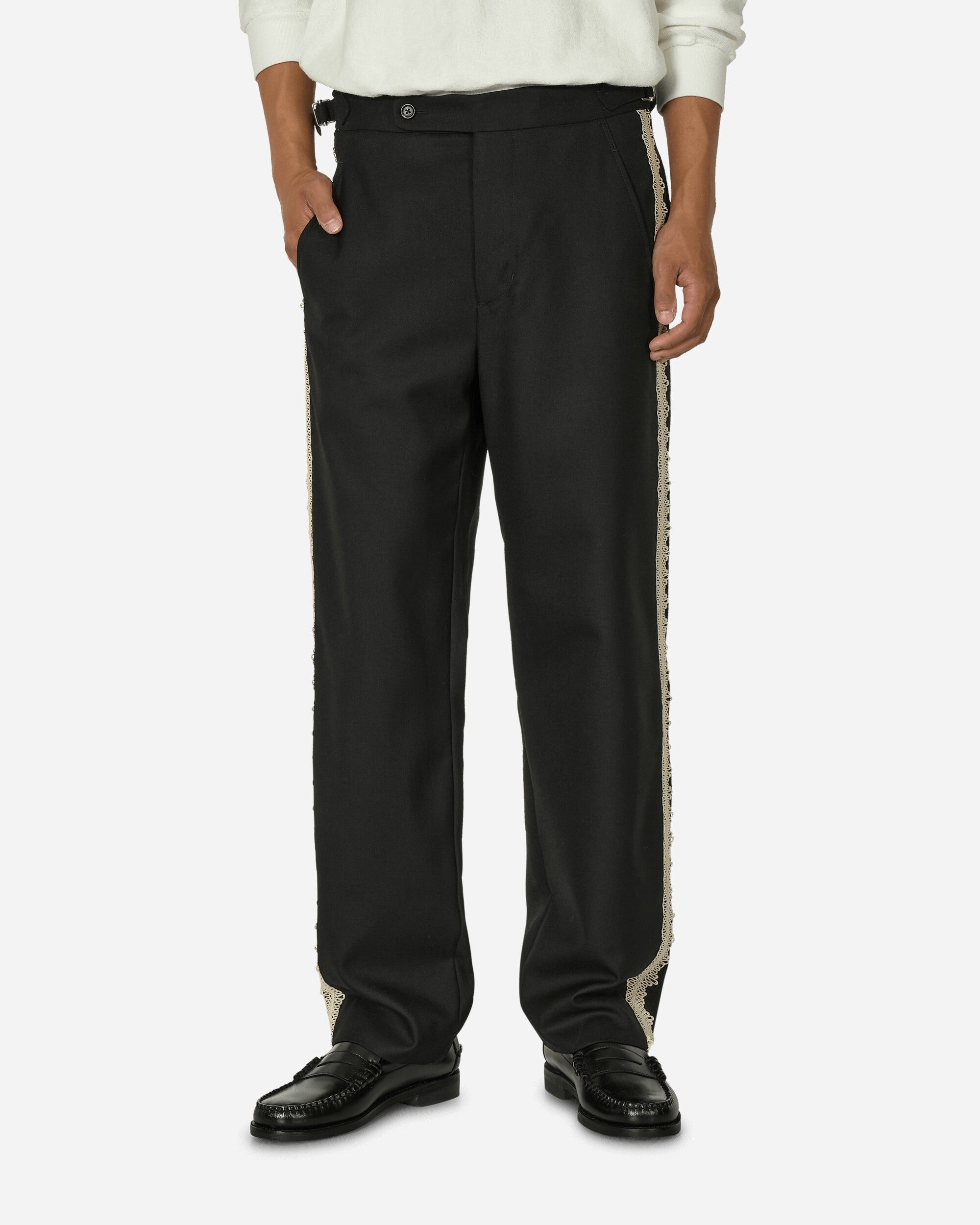 Lacework Side Buckle Trousers Black - 1