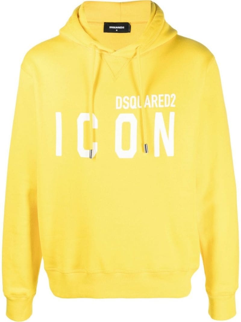 logo-print cotton hoodie - 1