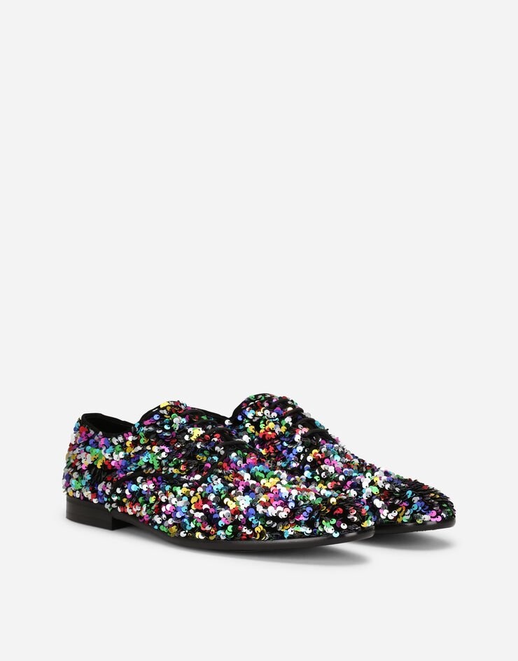 Velvet Raffaello Derby shoes with all-over sequins - 2