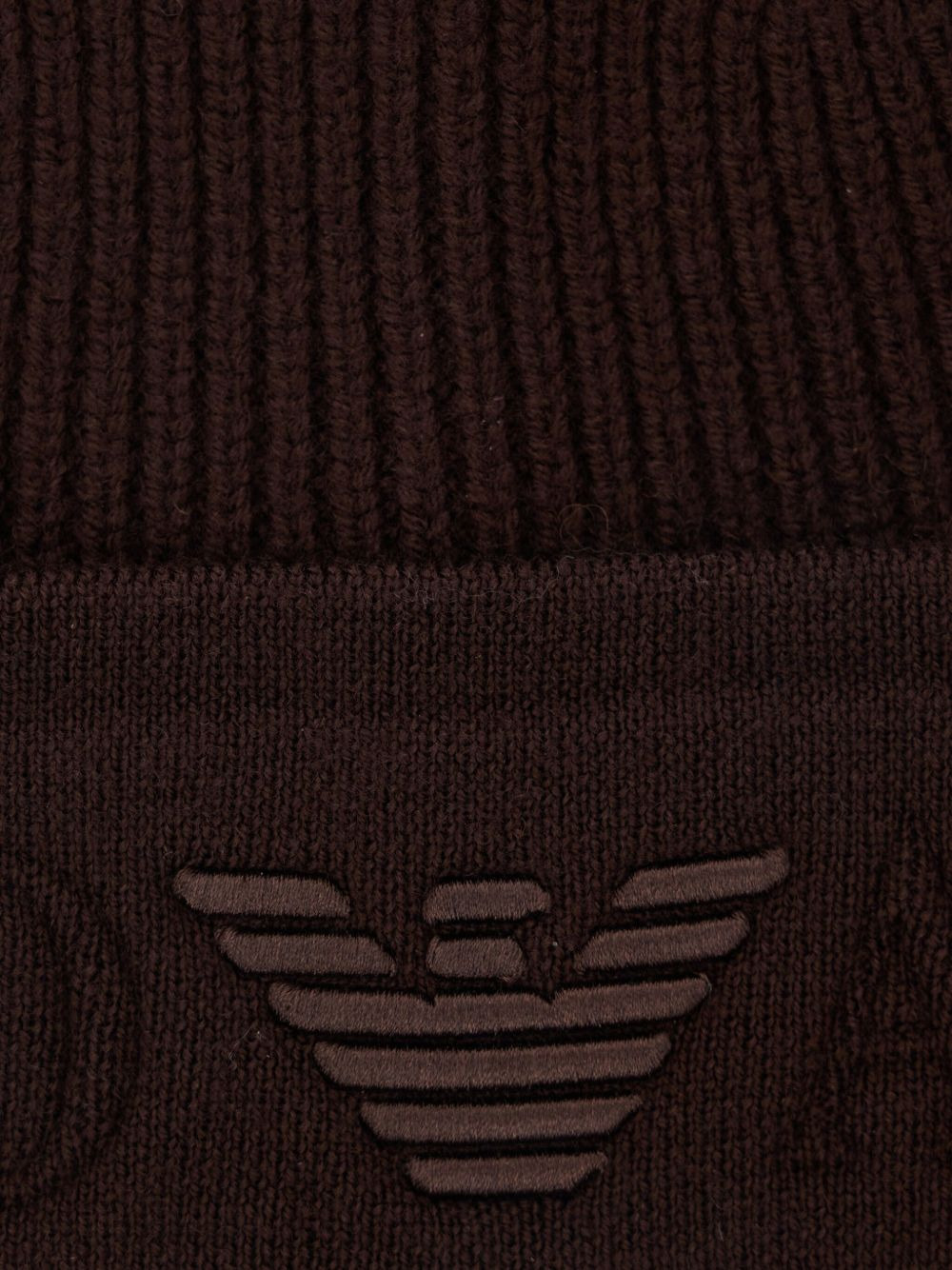 logo-embroidered ribbed beanie hat - 3
