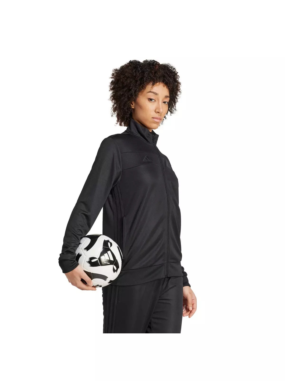 Women's Tiro 25 Essentials Training Track Top -Black - 5