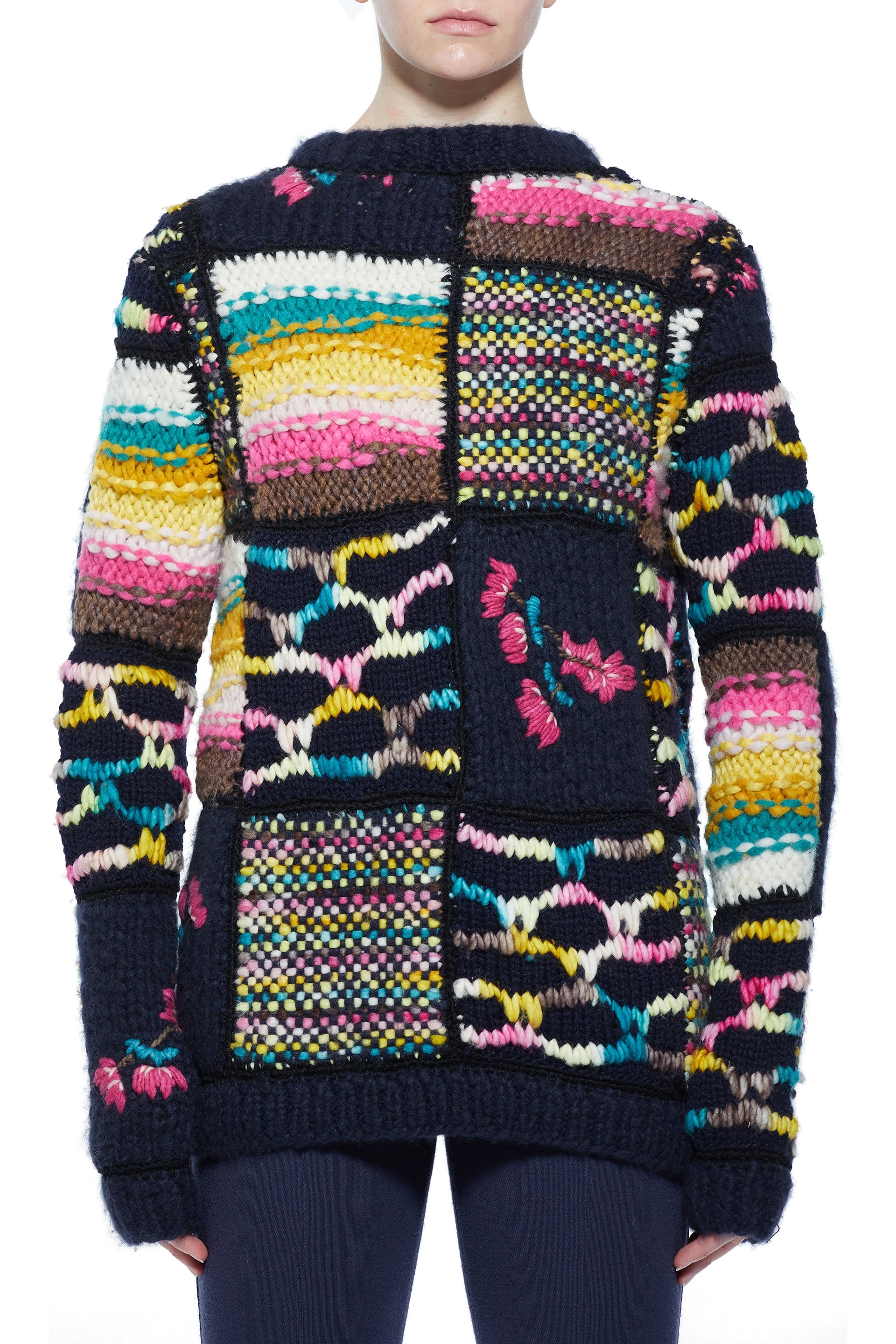 Lawrence Patchwork Sweater in Welfat Cashmere - 5