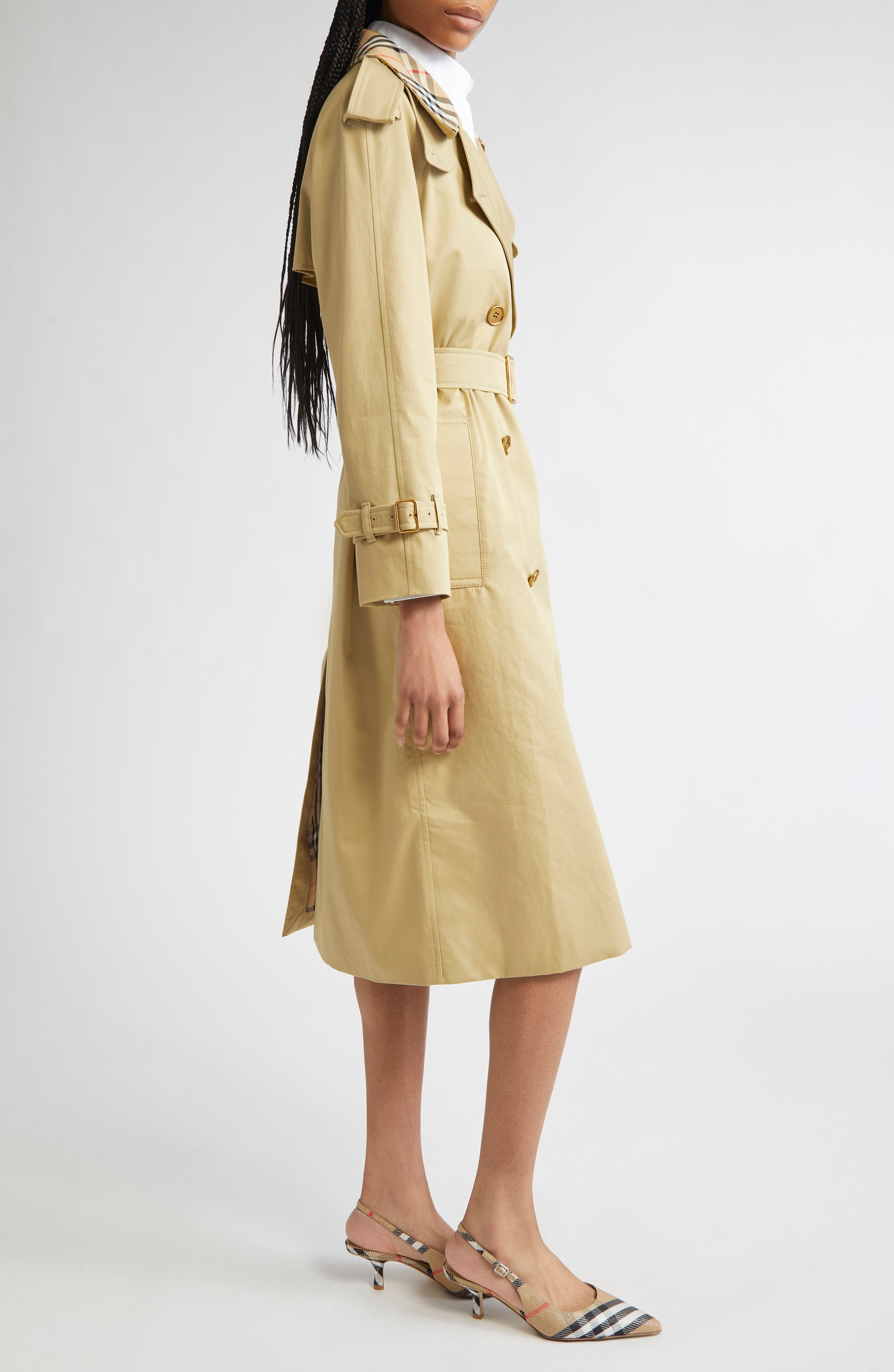 burberry Castleford Check Collar Water Resistant Gabardine Trench Coat in Hamper at Nordstrom - 3