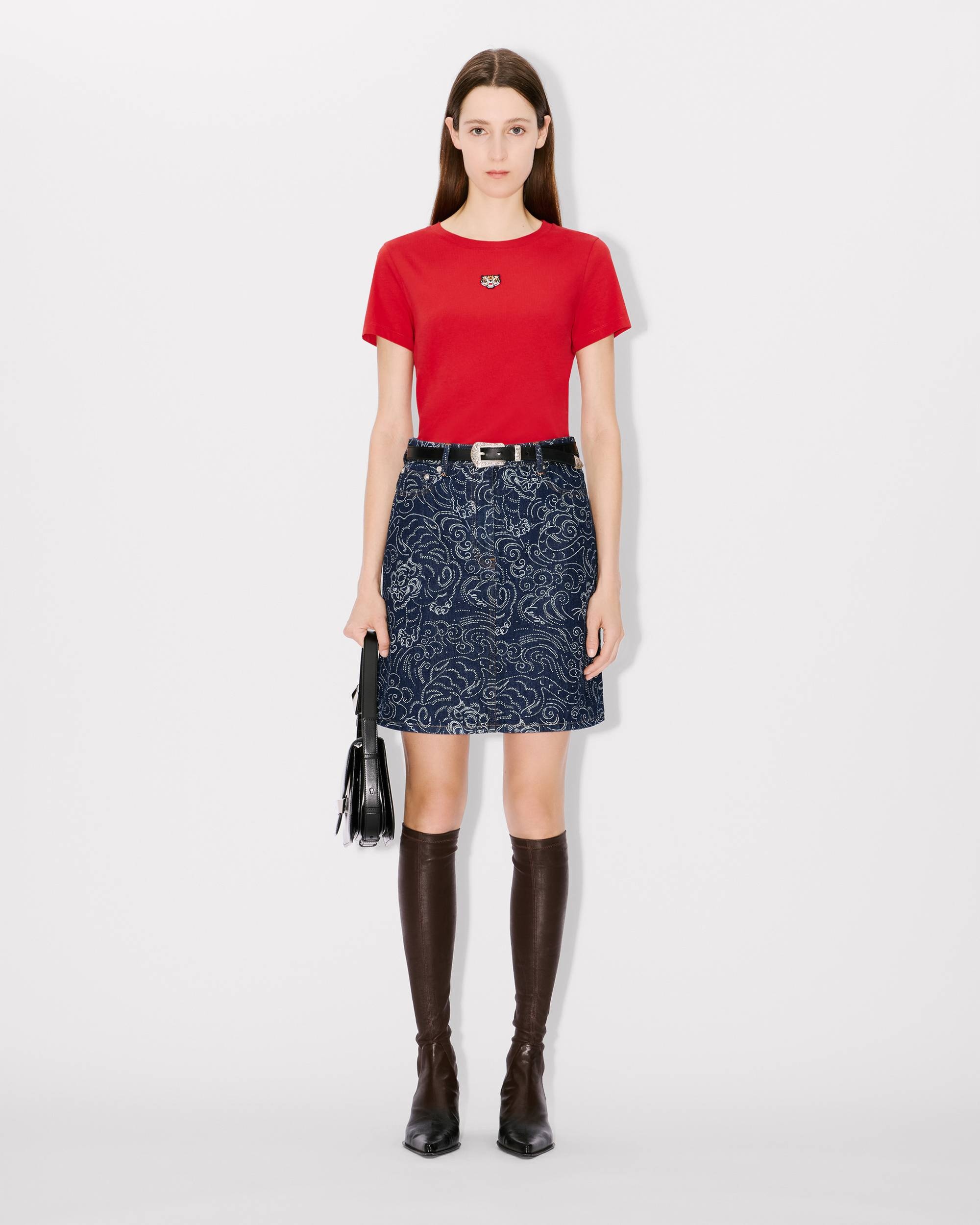 'Lucky Tiger' embroidered classic T-shirt - 5