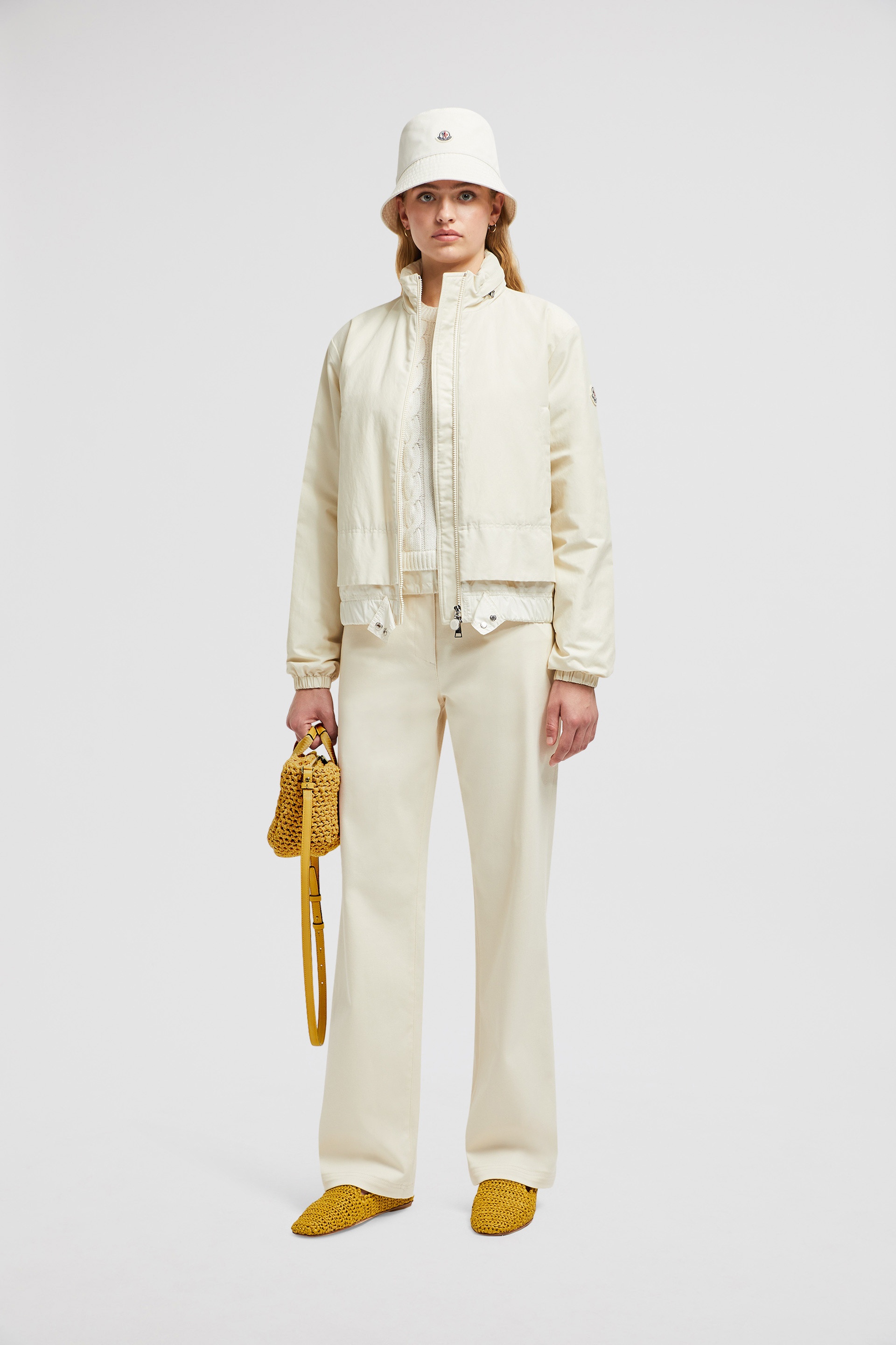 Cotton Gabardine Straight Leg Pants - 2