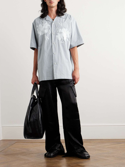 Jil Sander Embroidered Cotton-Poplin Shirt outlook