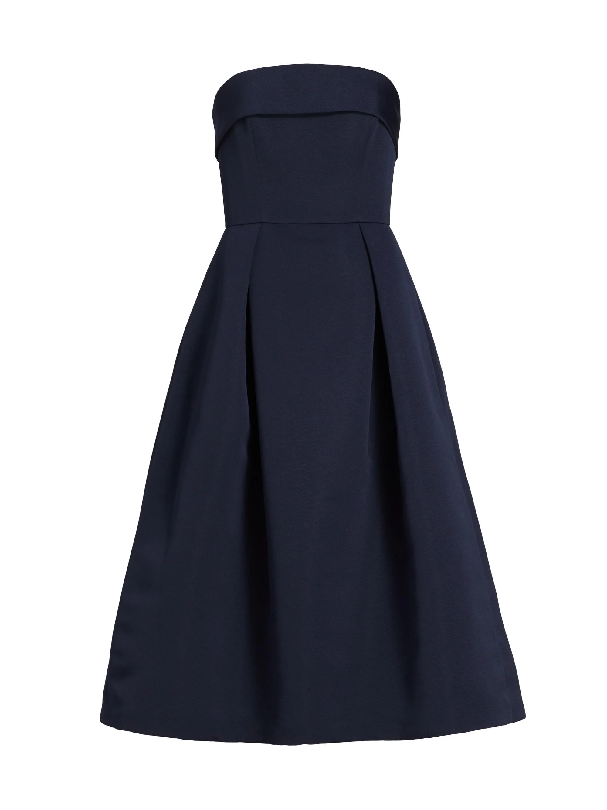 Women's Faille Strapless Dress - Navy - 1