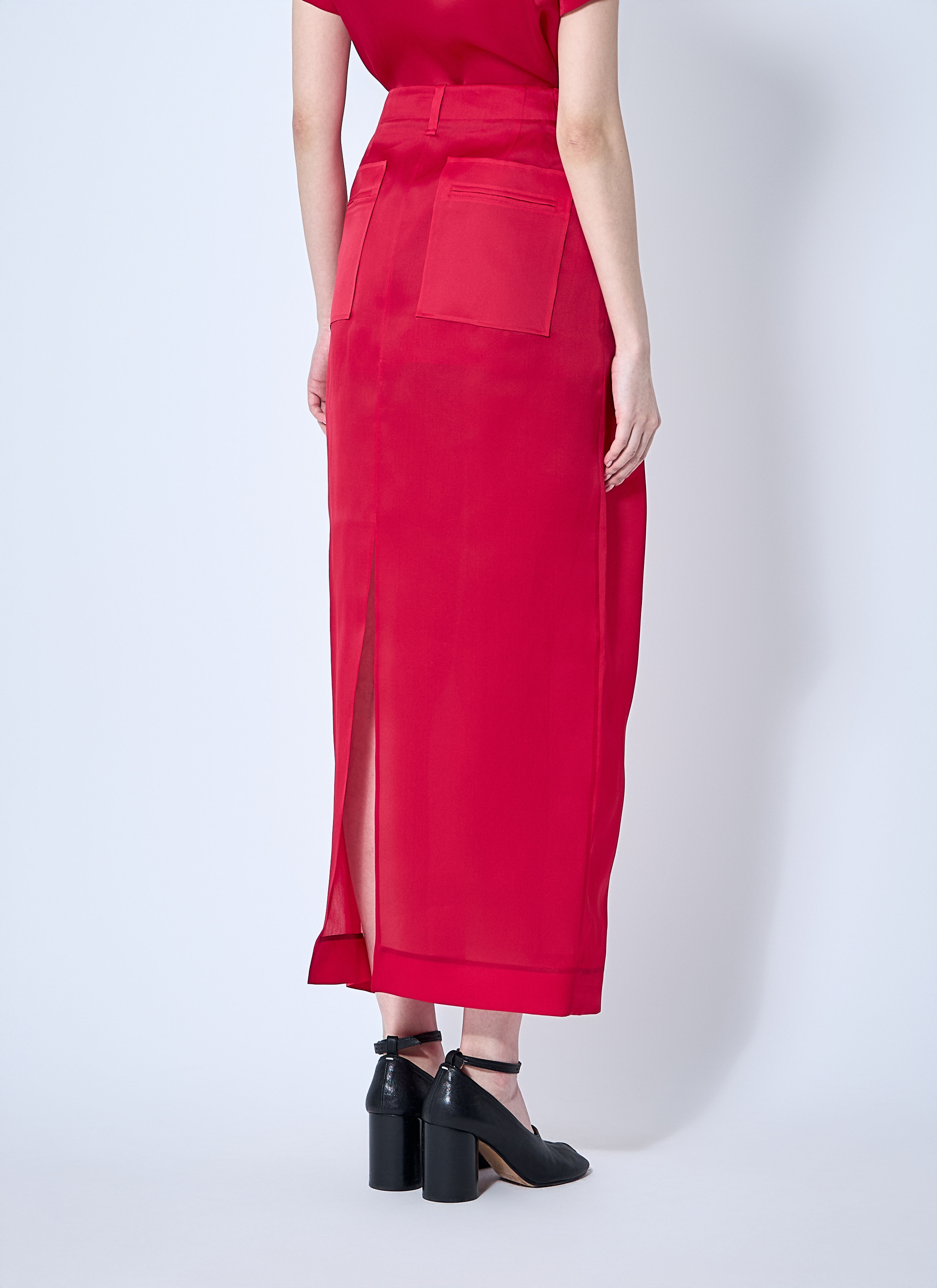 Lucian Silk Organza Maxi Skirt - 4