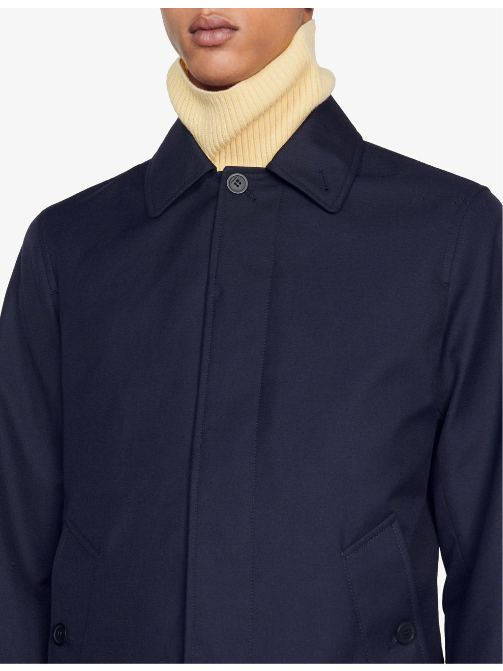Collared waterproof shell coat - 5